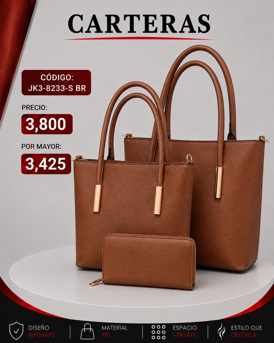 Set de Carteras JK3-8233-BR