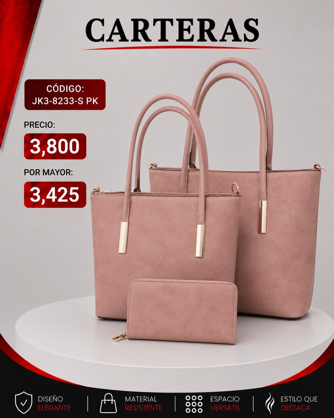 Set de Carteras JK3-8233-PK