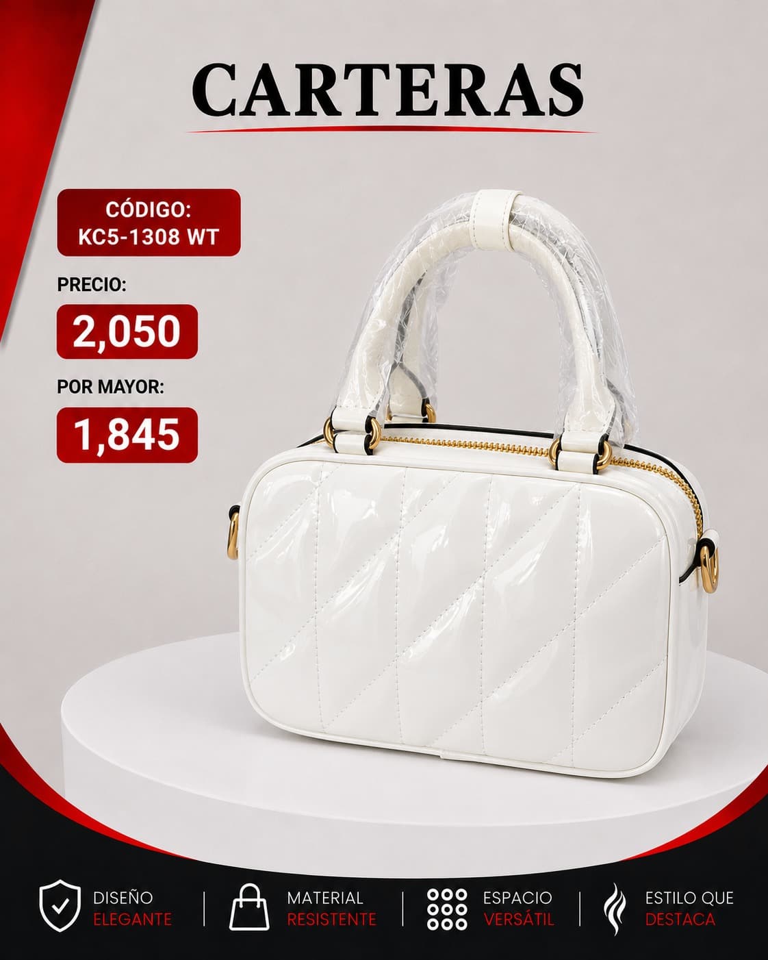 Cartera Blanca KC5-1308WT
