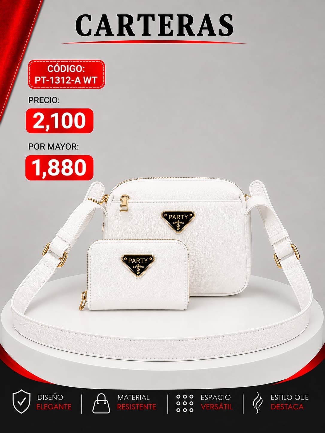 Cartera Blanca PT-1312-WT