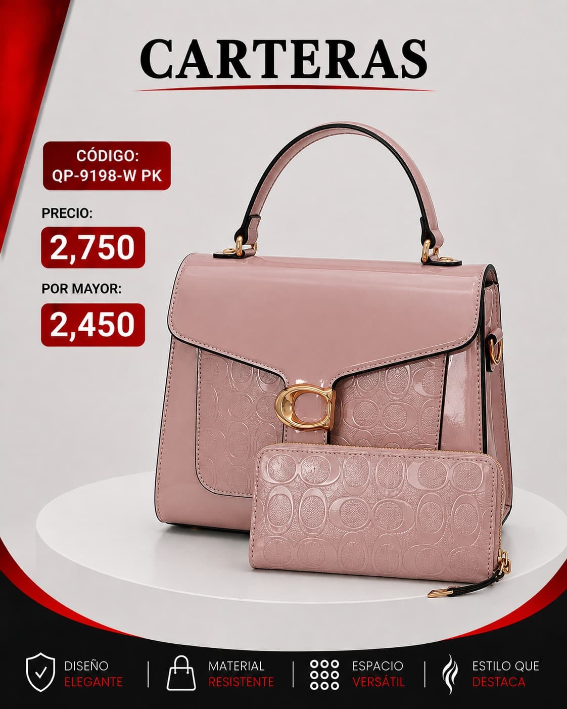 Cartera Pink QP-9198-PK